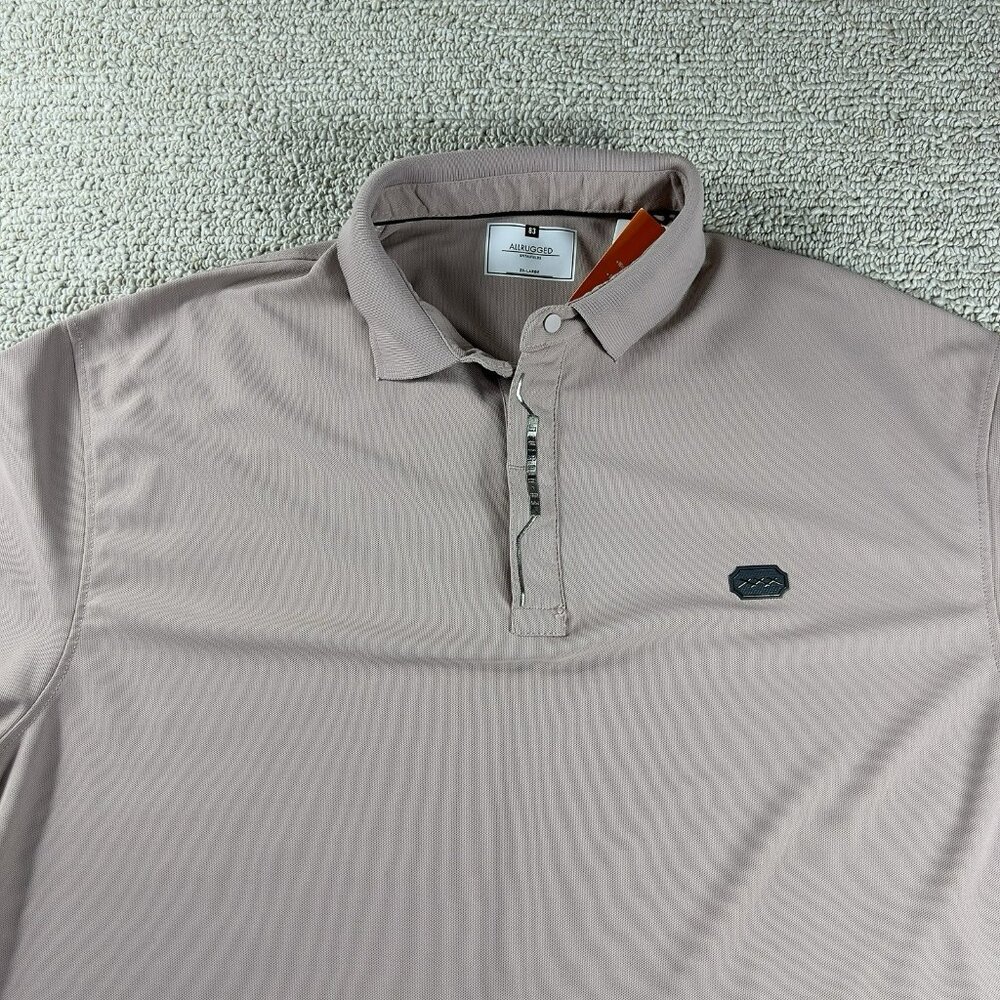 All Rugged Spitalfields Polo Shirt Beige Men’s Size XXL - Picture 2 of 7